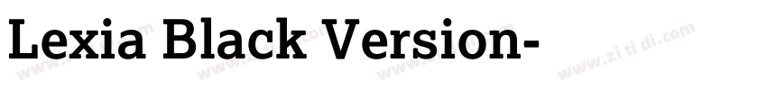 Lexia Black Version字体转换